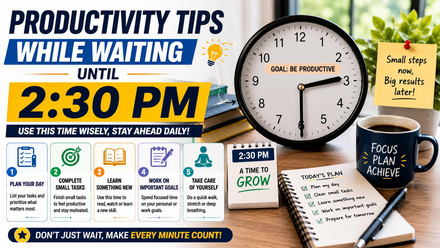 Productivity Tips While Waiting Until 2:30 PM