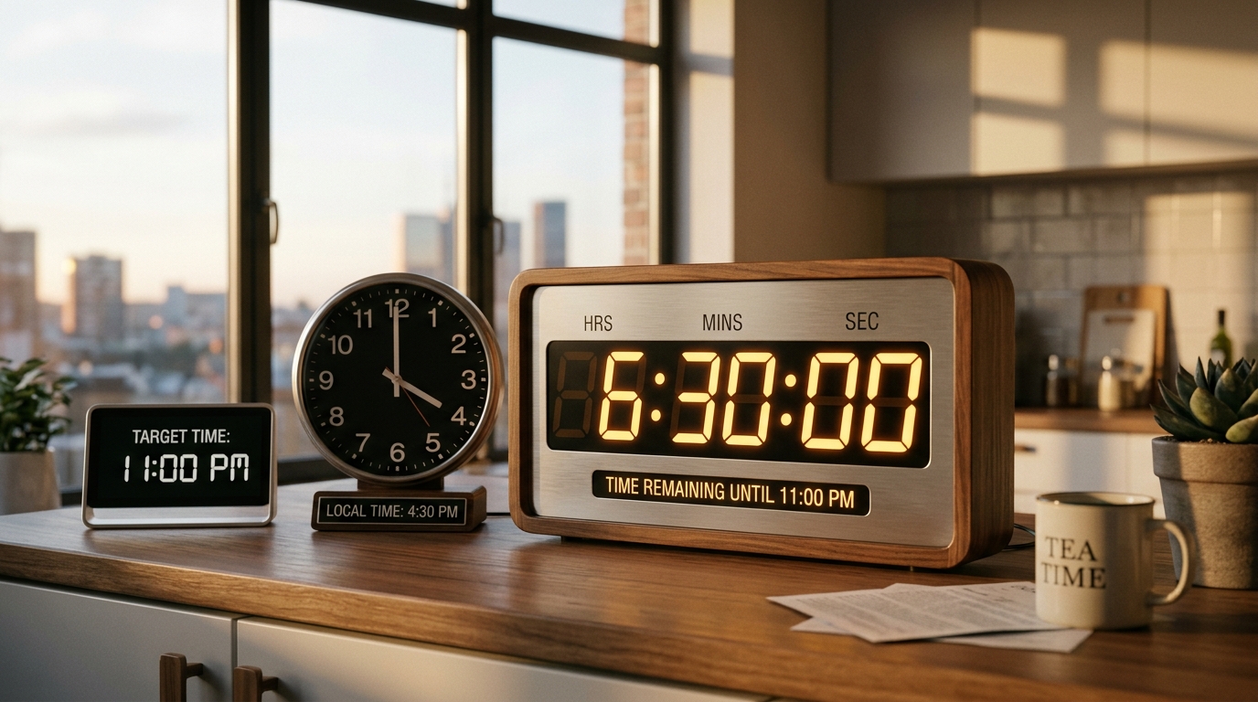 How Long Until 11 PM Based on Your Local Time
