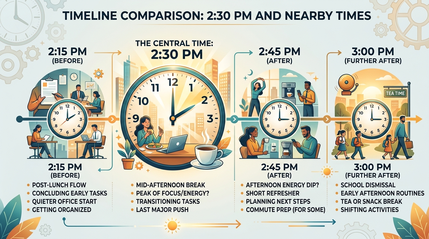 Comparing 2:30 PM with Nearby Times
