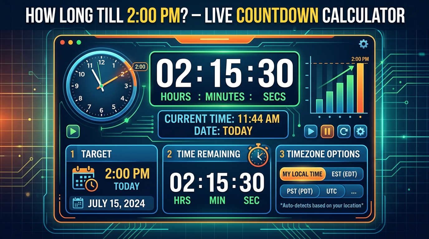How Long Till 2:00 PM