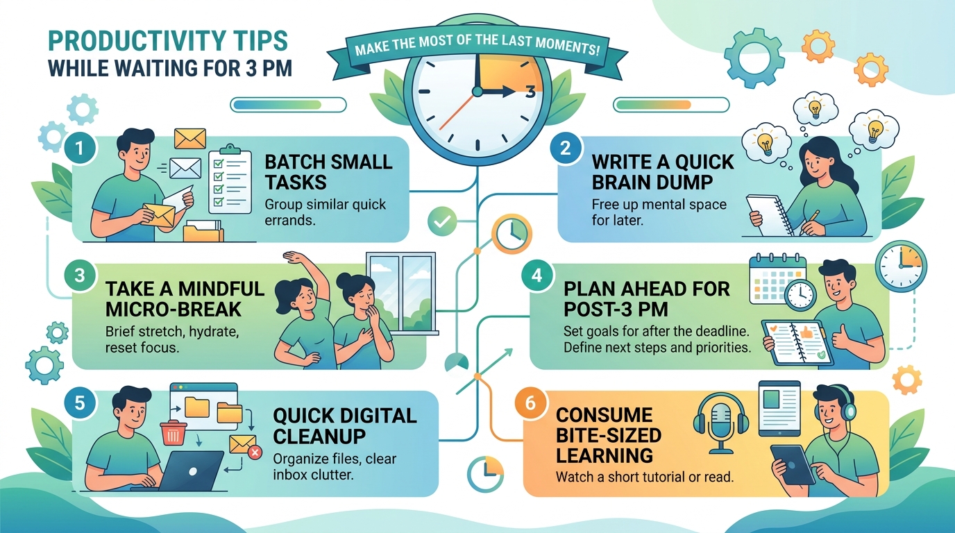 Productivity Tips While Waiting For 3 PM
