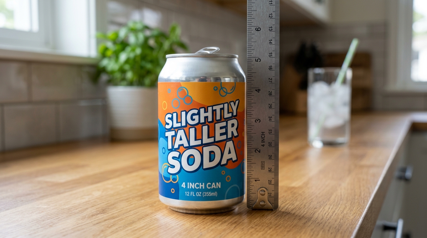  Soda Can Height (Slightly Taller)