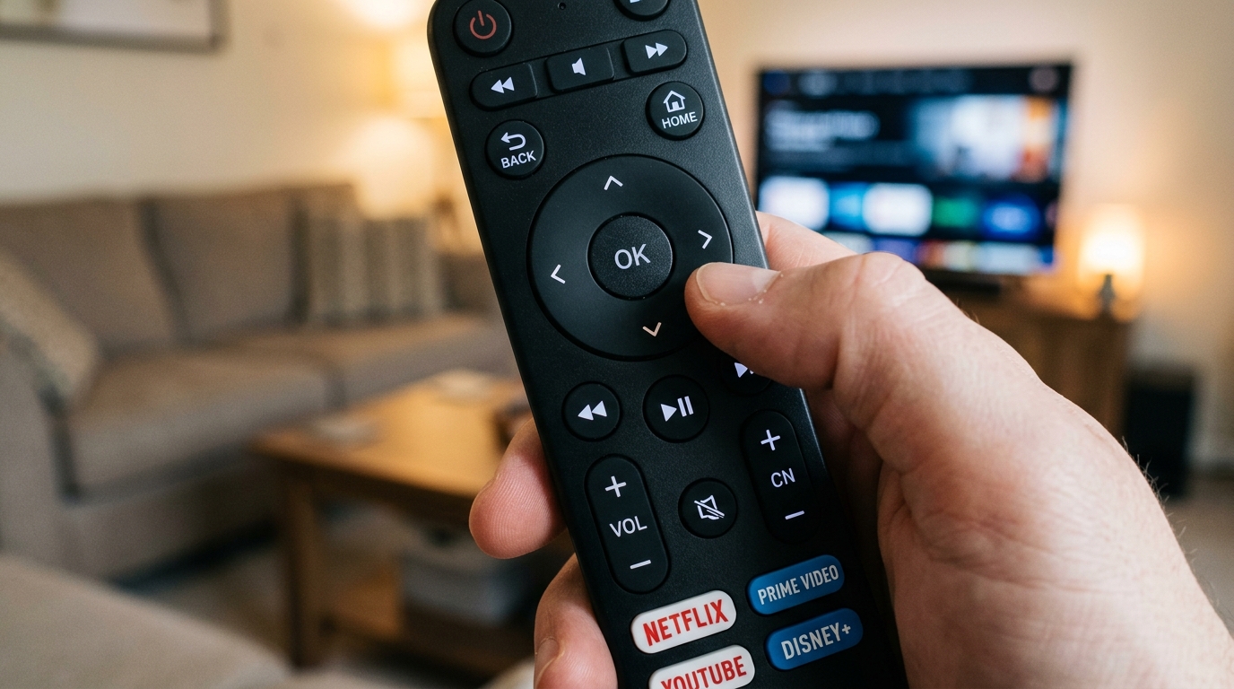Central Control Section of a TV Remote